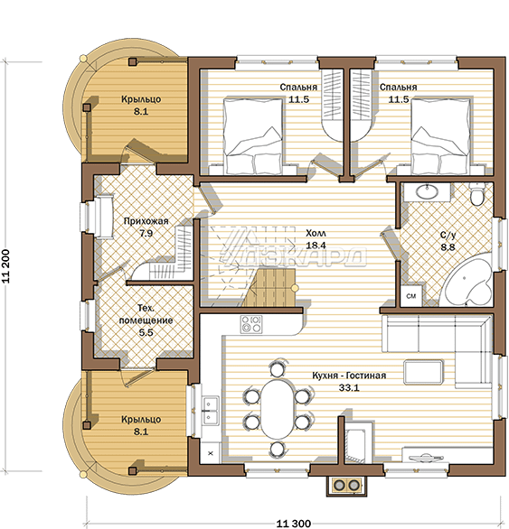 проект дома с планом этажей