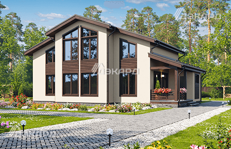 каркасный дом в базовой комплектации Тальгау – 229,8 м² (9,1 м х 15,0 м)