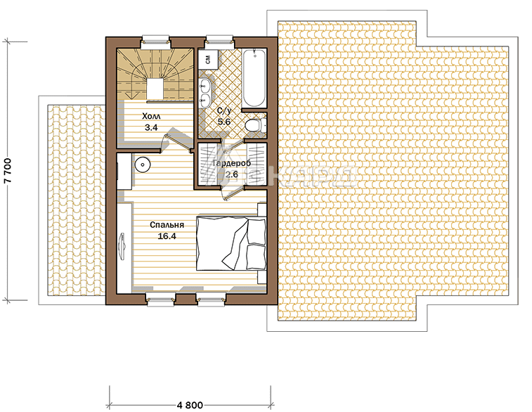 план 2 го этажа дома Арбон-164