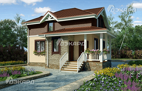 каркасный дом в базовой комплектации Берген – 131,8 м² (8,4 м х 10,1 м)