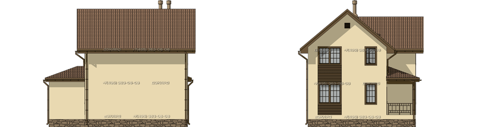 фасад деревянного каркасного дома Фауст-126 – фото 2