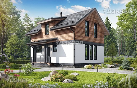 каркасный дом в базовой комплектации Гирс – 119,6 м² (7,8 м х 9,0 м)