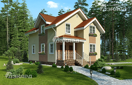 каркасный дом в базовой комплектации Орлеан – 173,1 м² (8,0 м х 13,0 м)