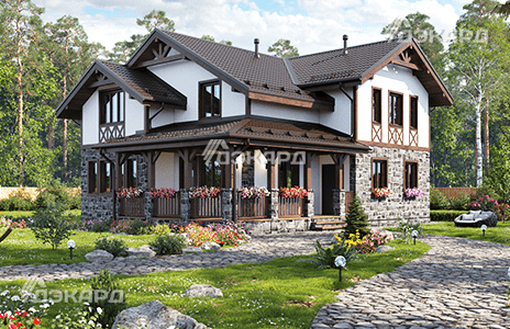 проект дома в альпийском стиле Вайер-268